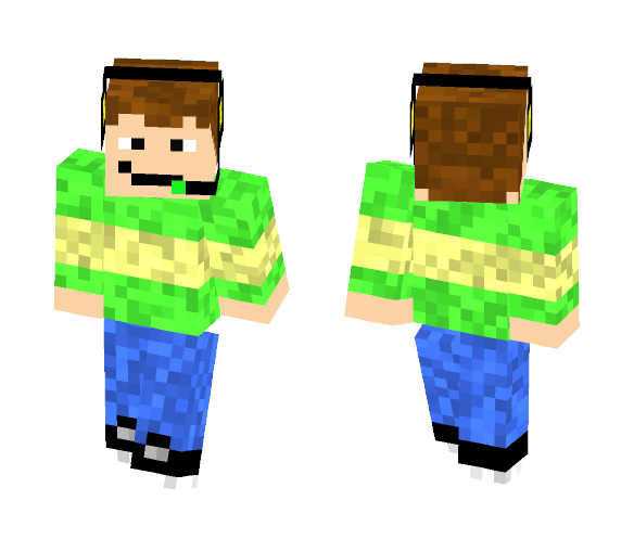 Gamer with a chara jumper - Male Minecraft Skins - image 1