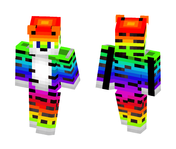 Rainbow Tiger Fixed - Male Minecraft Skins - image 1