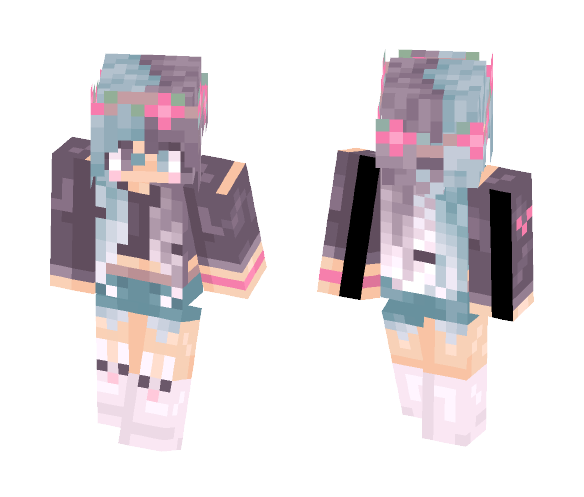 Tricolor - Female Minecraft Skins - image 1