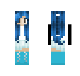asina blue hair beauty - Male Minecraft Skins - image 2