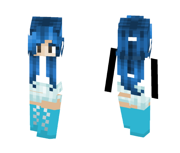 asina blue hair beauty - Male Minecraft Skins - image 1