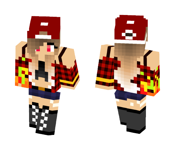 fire fist tomboy - Female Minecraft Skins - image 1