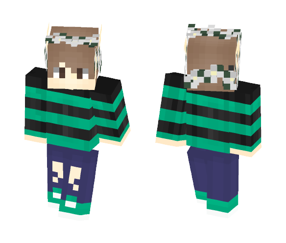 feline ☄ mint - Male Minecraft Skins - image 1
