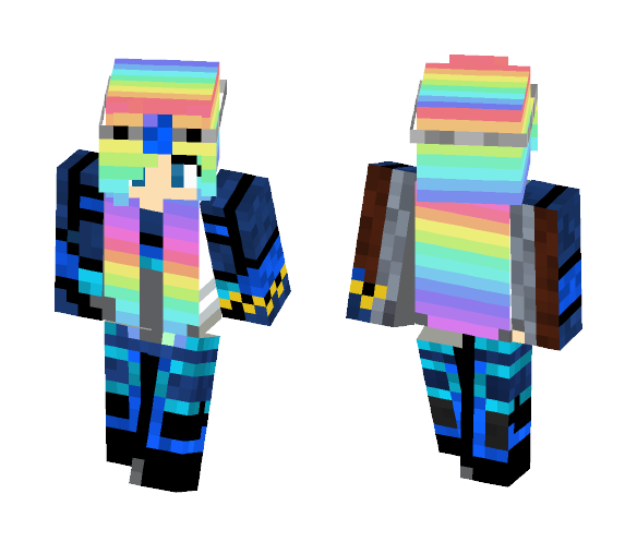 Rainbow warrior - Female Minecraft Skins - image 1