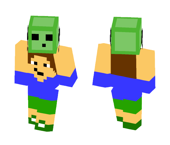 Giving a Slime a Ride - Male Minecraft Skins - image 1