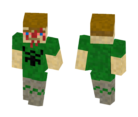 DoomGuy (without helmet, beaten up) - Male Minecraft Skins - image 1