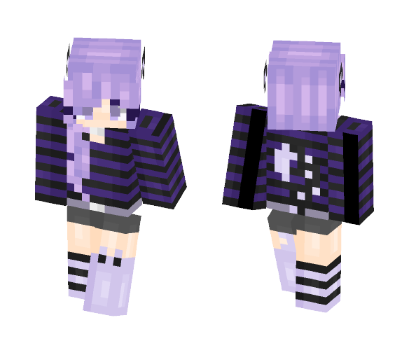 Purple X Black Remake~ - Female Minecraft Skins - image 1