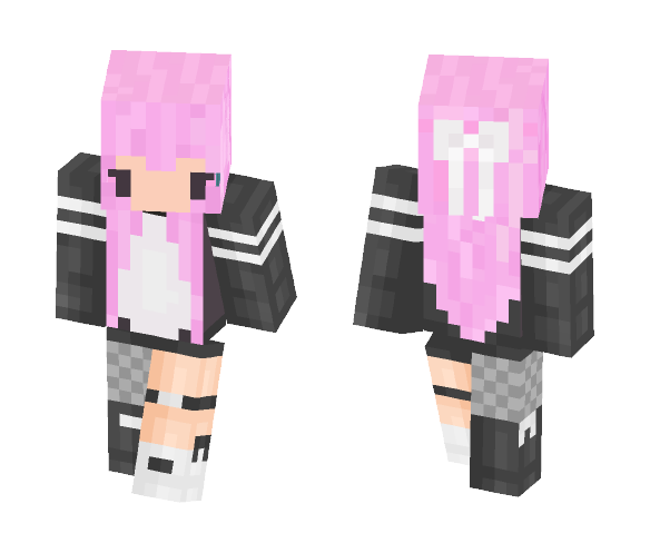 Cute Goth Pink Chick - Female Minecraft Skins - image 1