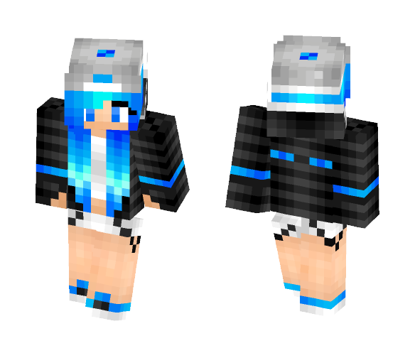 Girl With Blue Hair - Color Haired Girls Minecraft Skins - image 1