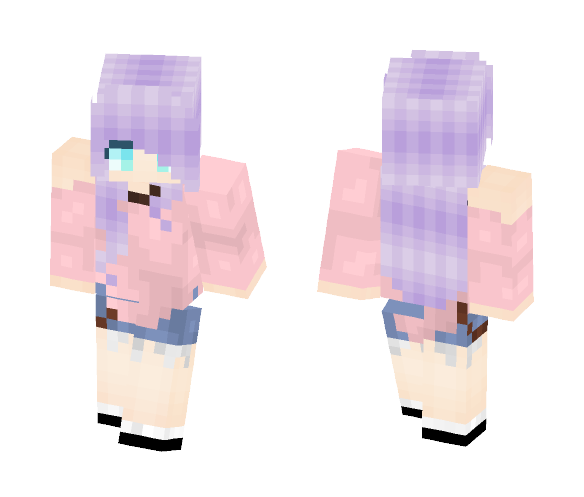 Cute girl ┐(‘～`；)┌ - Cute Girls Minecraft Skins - image 1