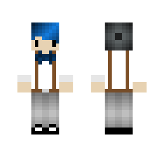 Cute Chibi Blue Haired Boy - Boy Minecraft Skins - image 2