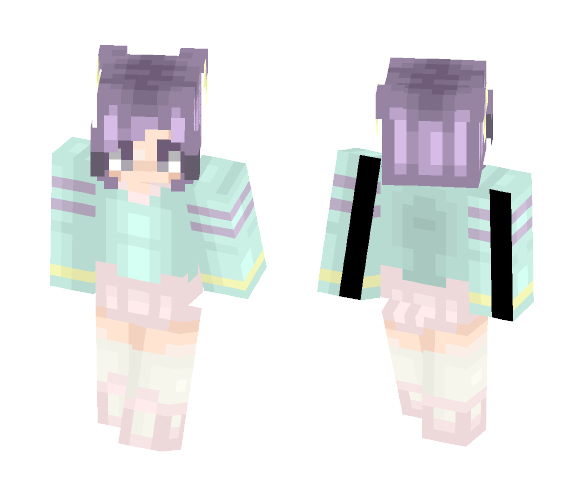 pastels & space buns!!! ♡ - Female Minecraft Skins - image 1