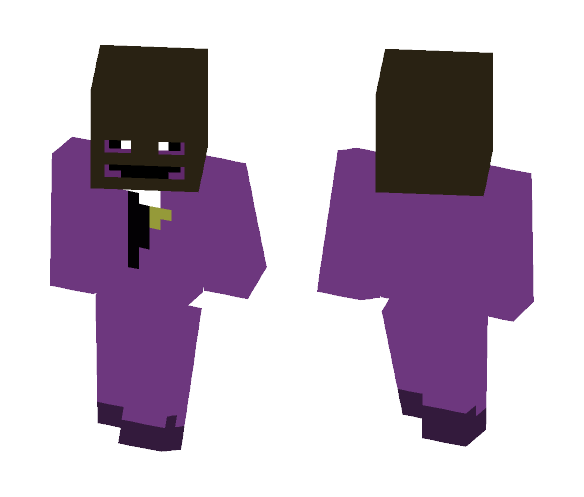 Purple Guy With Freddy Mask - Male Minecraft Skins - image 1