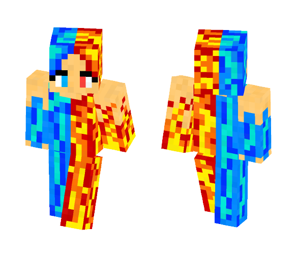 Fire And Water - Female Minecraft Skins - image 1