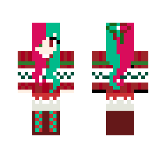 christmas girl torn between colors - Christmas Minecraft Skins - image 2