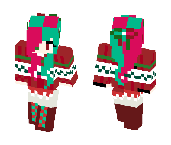 christmas girl torn between colors - Christmas Minecraft Skins - image 1