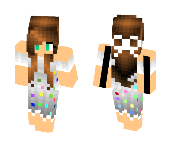 Girl in pretty dress - Girl Minecraft Skins - image 1