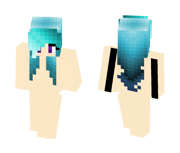 Blue Hair Base 2 - Female Minecraft Skins - image 1