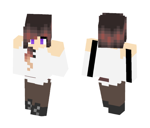 ombre hair girl - Color Haired Girls Minecraft Skins - image 1