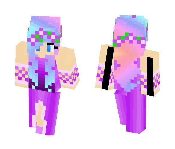 Rainbow Dressed Girl - Girl Minecraft Skins - image 1