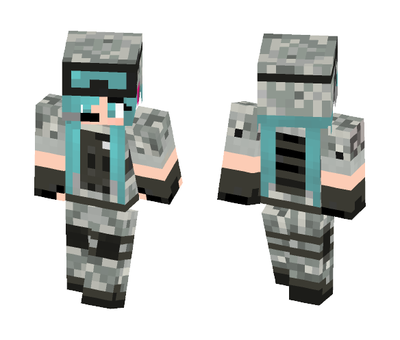 Hatsune Miku (US Soldier) - Female Minecraft Skins - image 1