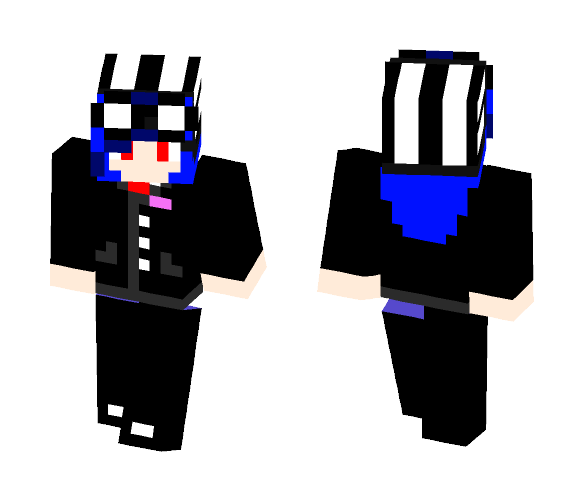 Suit Girl / Blue Hair - Color Haired Girls Minecraft Skins - image 1