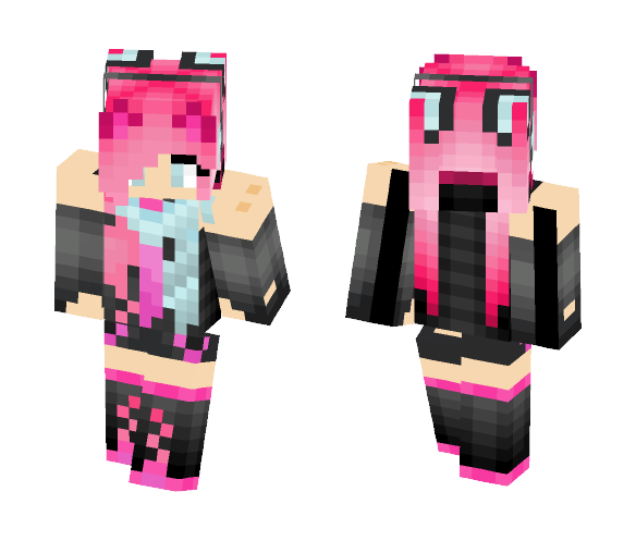 Pink Neko Gamer - Female Minecraft Skins - image 1
