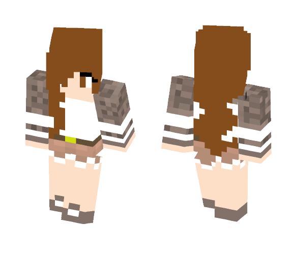Katelyn But With Brown Hair - Female Minecraft Skins - image 1