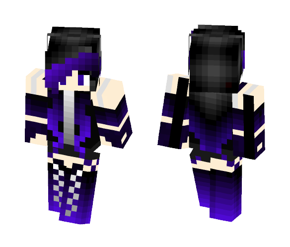 Blue Goth Girl - Girl Minecraft Skins - image 1