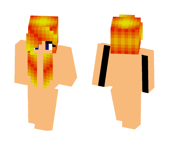 Fire Bow Hair Base - Female Minecraft Skins - image 1