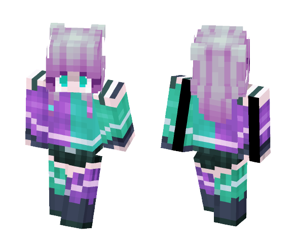 multicolour space girl - Girl Minecraft Skins - image 1