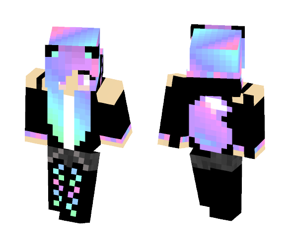 -=Rainbow Wolf=- - Female Minecraft Skins - image 1