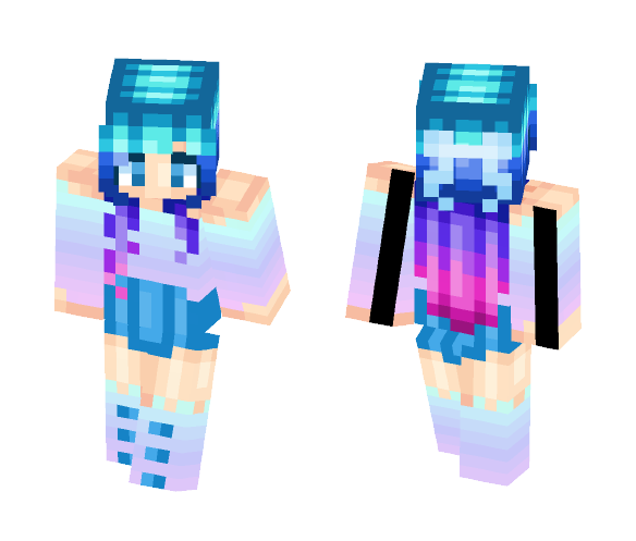 Blue to Pink - Female Minecraft Skins - image 1
