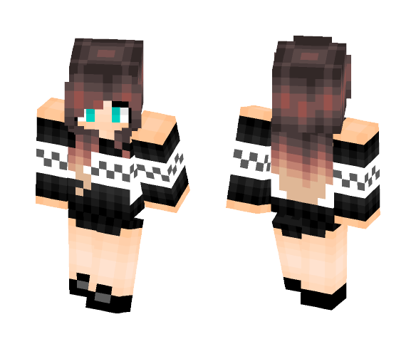 Girl in black dress (◕‿-) - Girl Minecraft Skins - image 1
