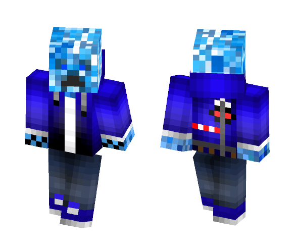 Download Free Blue Creeper Skin for Minecraft image 1. Blue Creeper - Male ...