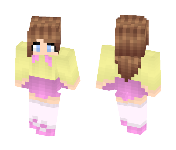 Yellow & Pink School-Girl - Female Minecraft Skins - image 1