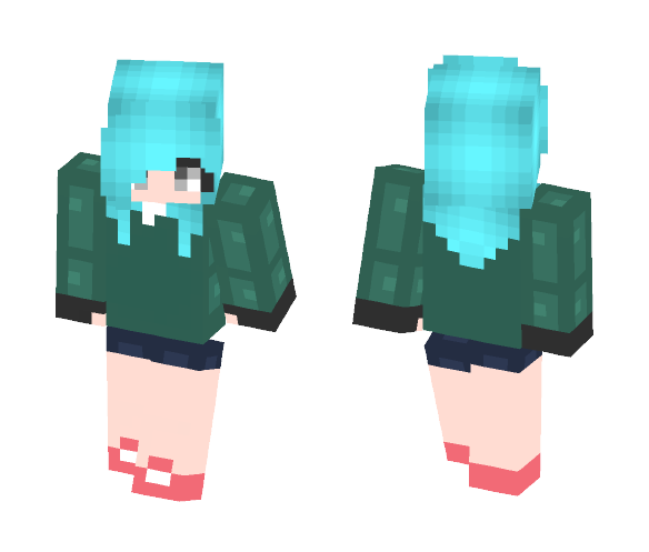 Blue Hair - Female Minecraft Skins - image 1