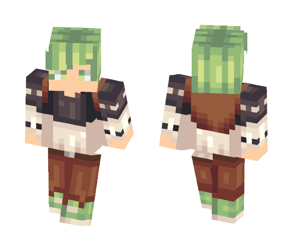 Green haired boy - Boy Minecraft Skins - image 1