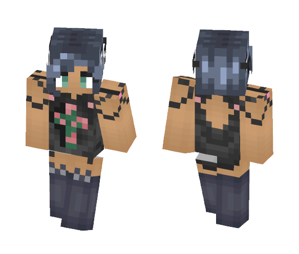 ☣ Edgy Spring Outfit ☣ - Female Minecraft Skins - image 1