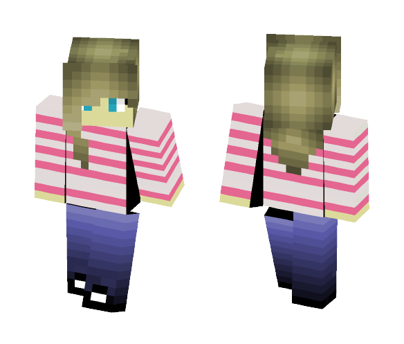 Brunet Haired Girl - Color Haired Girls Minecraft Skins - image 1