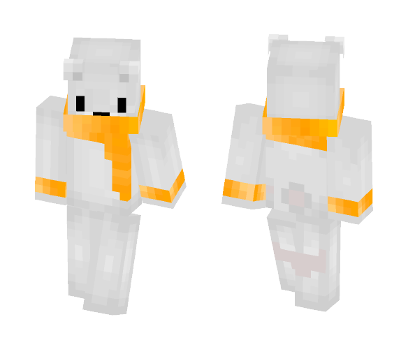 Polar Bear Scarf - Male Minecraft Skins - image 1