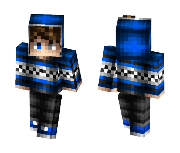 Blue Festive skin - Male Minecraft Skins - image 1