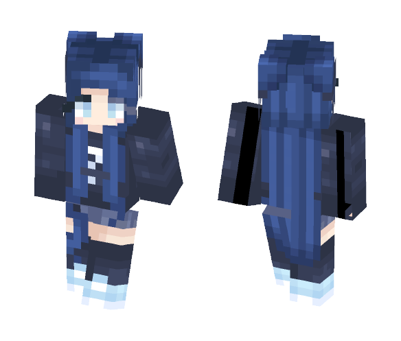 Blue & Beautiful - Female Minecraft Skins - image 1