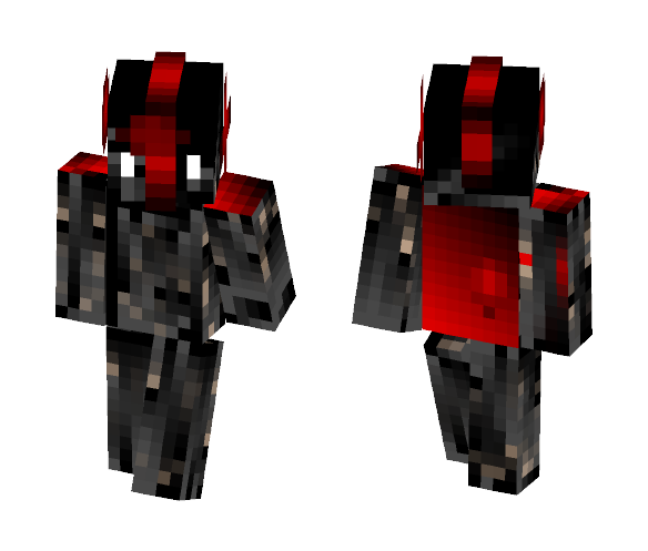 Dark Knight with Blood Red Cape - Comics Minecraft Skins - image 1
