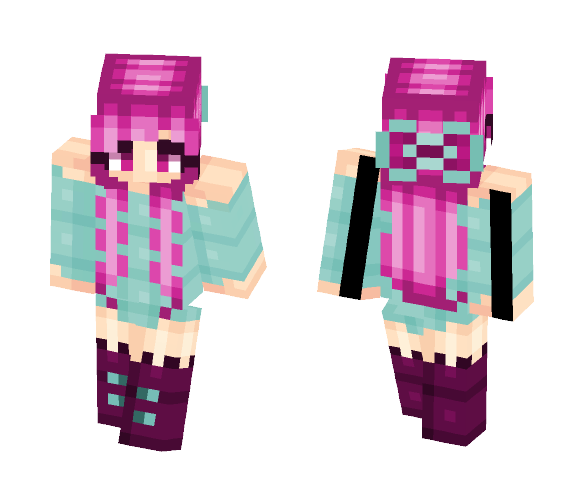 Blue And Purple - Female Minecraft Skins - image 1