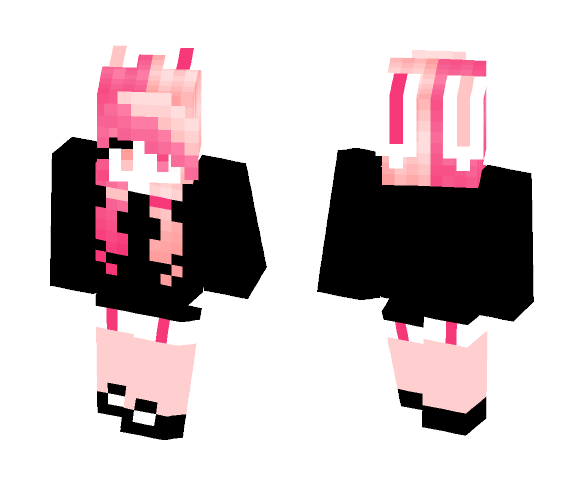 Pink Hair Girl =3 - Color Haired Girls Minecraft Skins - image 1