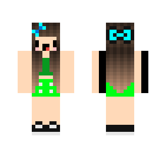 Greeny Blue - Female Minecraft Skins - image 2