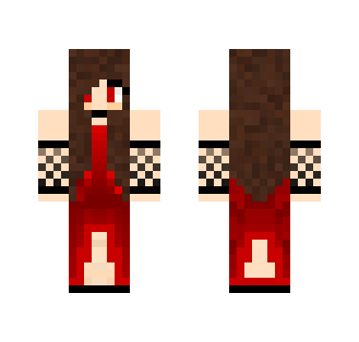 Vampire-Blood Red Dress - Female Minecraft Skins - image 2