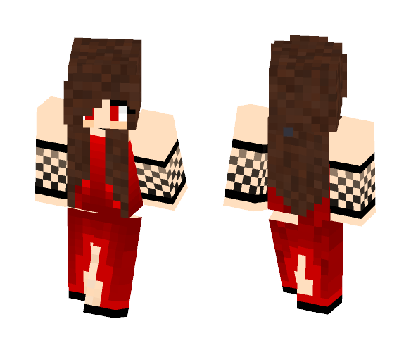 Vampire-Blood Red Dress - Female Minecraft Skins - image 1