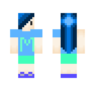 Blue hair headphones girl - Color Haired Girls Minecraft Skins - image 2